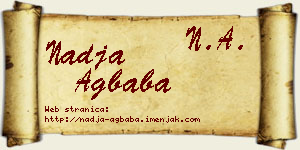 Nadja Agbaba vizit kartica